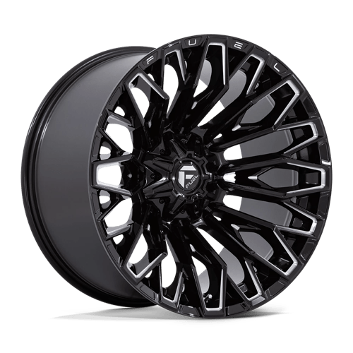 Fuel 1PC FC865 STRIKE GLOSS BLACK MILLED 22X12 8X6.5 ET -44 CB 125.1