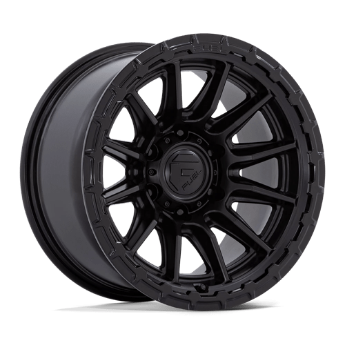Fuel 1PC FC866 PISTON BLACKOUT W/ GLOSS BLACK LIP 22X10 5X5.0 ET -18 CB 71.5