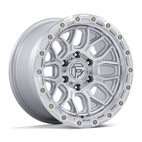 Fuel 1PC FC881 SURGE GLOSS SILVER W/ MACHINED FACE 20X10 5X5.0 ET -18 CB 71.5