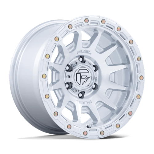 Fuel 1PC FC884 FORTRESS GLOSS SILVER W/ MACHINED FACE 17X8.5 6X5.5 ET +25 CB 106.1