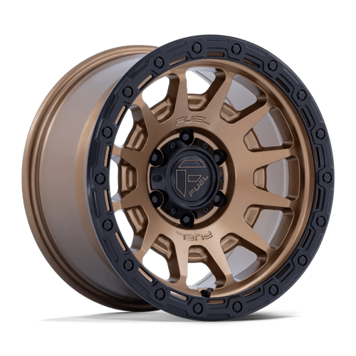 Fuel 1PC FC884 FORTRESS MATTE BRONZE W/ GLOSS BLACK LIP 18X9 6X5.5 ET +1 CB 106.1