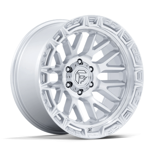 Fuel 1PC FC890 RAIL GLOSS SILVER W/ MACHINED FACE 20X9 6X5.5 ET +1 CB 106.1