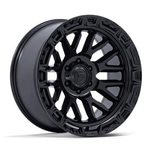 Fuel 1PC FC890 RAIL MATTE BLACK W/ GLOSS BLACK LIP 17X9 5X5.0 ET -12 CB 71.5