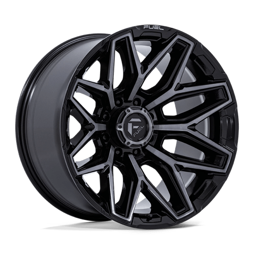 Fuel 1PC FLUX GLOSS BLACK BRUSHED FACE W/ GRAY TINT 20X9 8X180 ET +1 CB 124.2