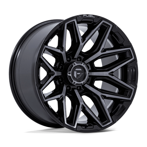 Fuel 1PC FLUX GLOSS BLACK BRUSHED FACE W/ GRAY TINT 20X9 8X170 ET +1 CB 125.1