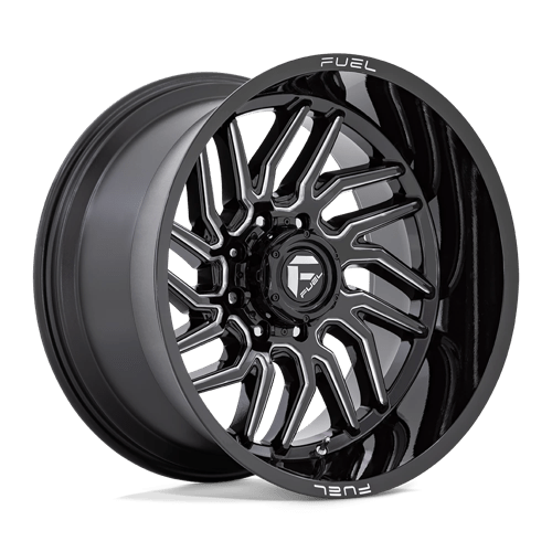 Fuel 1PC D807 HURRICANE GLOSS BLACK MILLED 22X12 6X5.5 ET -44 CB 106.1