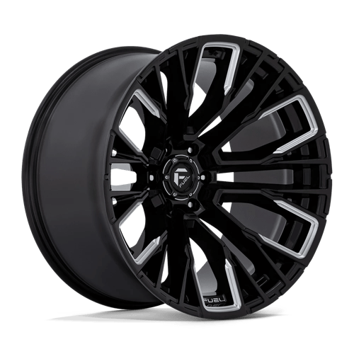 Fuel 1PC D849 REBAR GLOSS BLACK MILLED 22X12 6X135 ET -44 CB 87.1