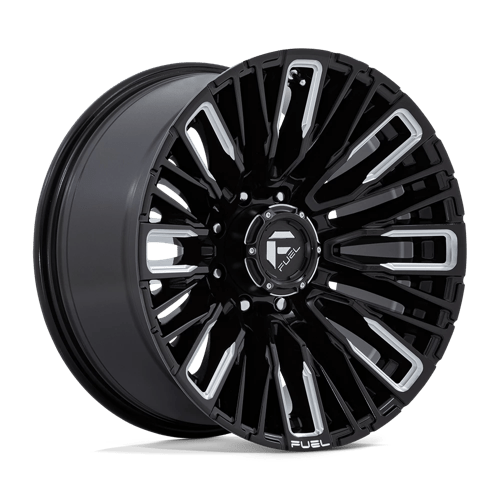 Fuel 1PC D849 REBAR GLOSS BLACK MILLED 20X10 8X170 ET -18 CB 125.1