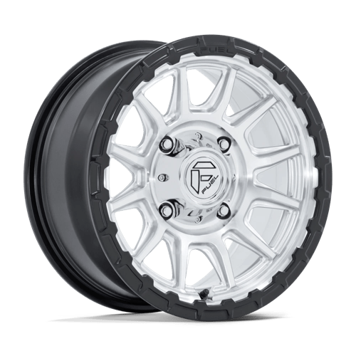 Fuel UTV FV866 PISTON UTV HYPER SILVER MACHINED W/ MATTE BLACK LIP 15X7 5X4.5 ET +38 CB 72.56