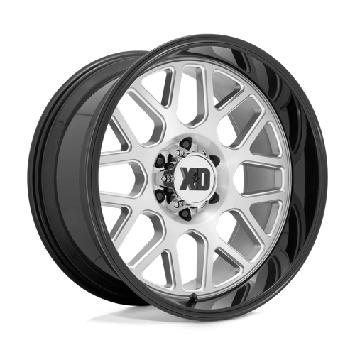 XD XD849 GRENADE II BRUSHED MILLED W/ GLOSS BLACK LIP 22X10 6X135 ET -18 CB 87.1