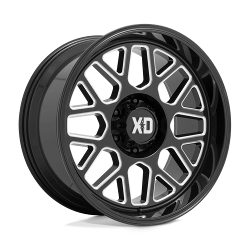 XD XD849 GRENADE II GLOSS BLACK MILLED 22X10 8X6.5 ET -18 CB 125.1