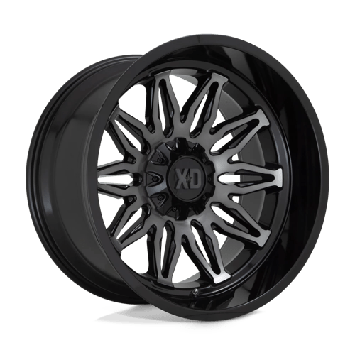 XD XD859 GUNNER GLOSS BLACK MACHINED W/ GRAY TINT 22X10 5X5.0/5.5 ET -18 CB 78.1