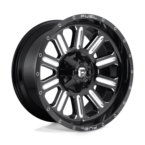 Fuel 1PC D620 HARDLINE GLOSS BLACK MILLED 20X10 8X180 ET -18 CB 124.2
