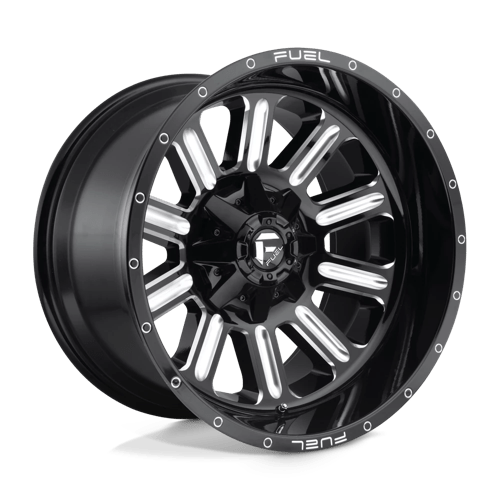 Fuel 1PC D620 HARDLINE GLOSS BLACK MILLED 17X9 8X6.5 ET +1 CB 125.1