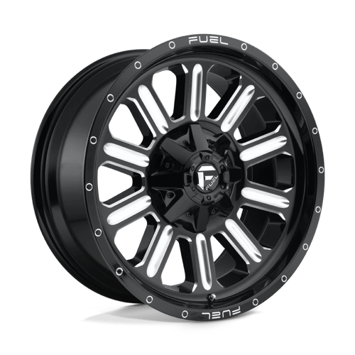 Fuel 1PC D620 HARDLINE GLOSS BLACK MILLED 20X9 8X6.5 ET +1 CB 125.1