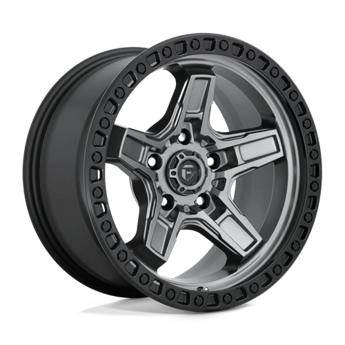 Fuel 1PC D698 KICKER MATTE GUNMETAL BLACK BEAD RING 17X9 5X5.0 ET -12 CB 71.5
