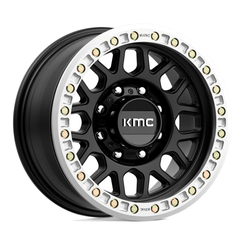 KMC KM234 GRENADE DESERT BEADLOCK SATIN BLACK 17X8.5 8X6.5 ET +0 CB 125.1