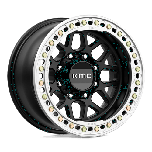 KMC KM235 GRENADE CRAWL BEADLOCK SATIN BLACK 17X9 8X6.5 ET -38 CB 125.1