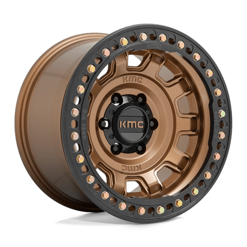 KMC KM236 TANK BEADLOCK MATTE BRONZE 17X9 5X5.0 ET -15 CB 71.5