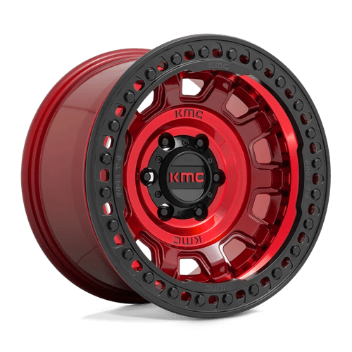 KMC KM236 TANK BEADLOCK CANDY RED 17X9 5X5.0 ET -38 CB 71.5