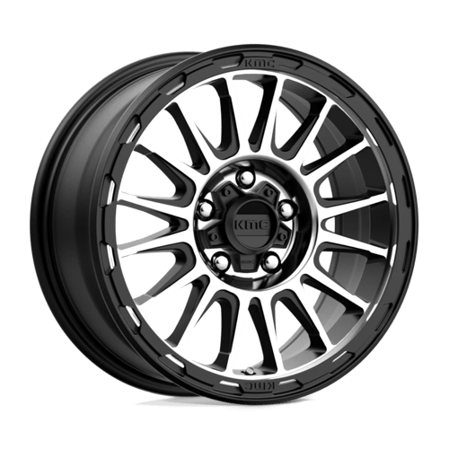 KMC KM542 IMPACT SATIN BLACK MACHINED 17X8 5X4.25 ET +38 CB 72.56