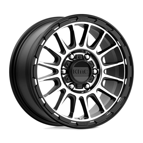 KMC KM542 IMPACT SATIN BLACK MACHINED 16X8 6X5.5 ET +0 CB 106.1