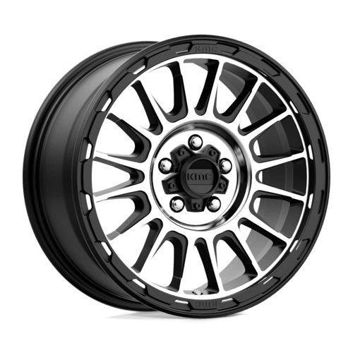 KMC KM542 IMPACT SATIN BLACK MACHINED 17X8 5X4.5 ET +35 CB 72.56