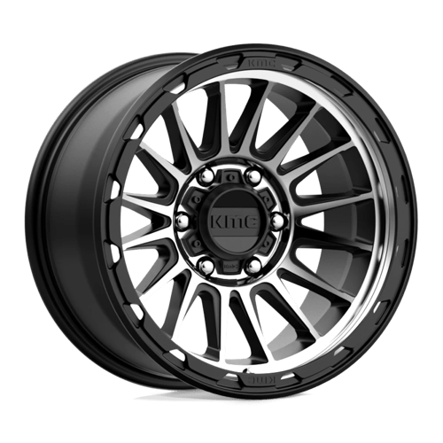 KMC KM542 IMPACT SATIN BLACK MACHINED 17X9 6X5.5 ET -12 CB 106.1