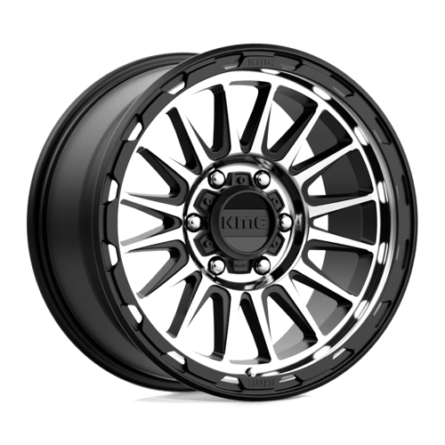 KMC KM542 IMPACT SATIN BLACK MACHINED 18X9 6X5.5 ET +18 CB 106.1