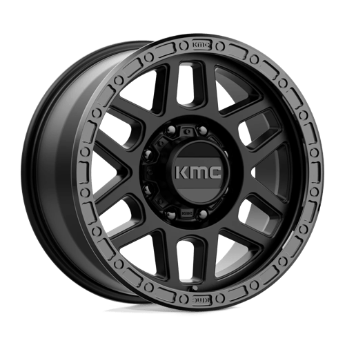 KMC KM544 MESA SATIN BLACK W/ GLOSS BLACK LIP 18X9 8X170 ET +18 CB 125.1