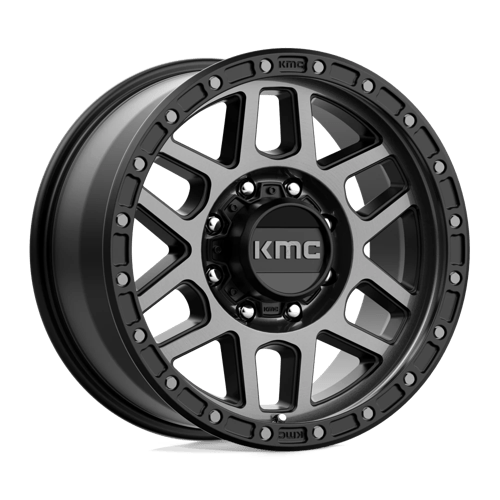 KMC KM544 MESA SATIN BLACK W/ GRAY TINT 17X9 8X170 ET +18 CB 125.1