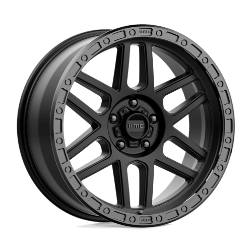KMC KM544 MESA SATIN BLACK W/ GLOSS BLACK LIP 17X8.5 5X5.0 ET +0 CB 71.5