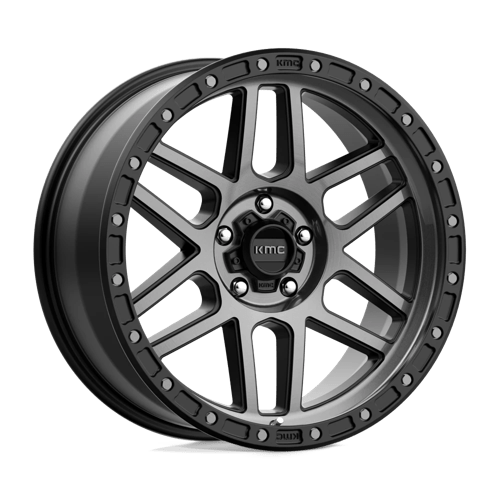 KMC KM544 MESA SATIN BLACK W/ GRAY TINT 17X9 5X5.0 ET -12 CB 71.5