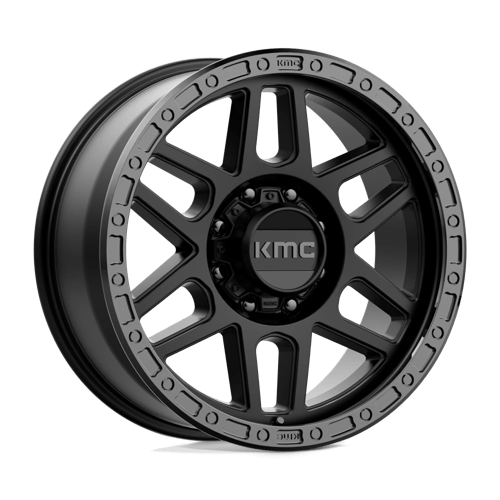 KMC KM544 MESA SATIN BLACK W/ GLOSS BLACK LIP 17X9 8X170 ET +18 CB 125.1