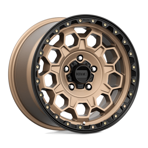 KMC KM545 TREK MATTE BRONZE W/ BLACK LIP 17X9 5X5.0 ET +18 CB 71.5