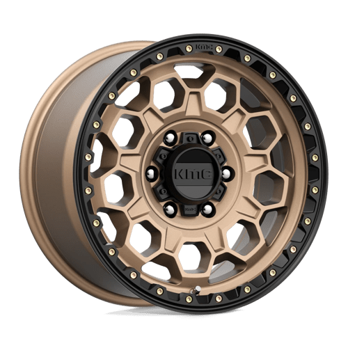 KMC KM545 TREK MATTE BRONZE W/ BLACK LIP 17X9 6X5.5 ET +18 CB 106.1