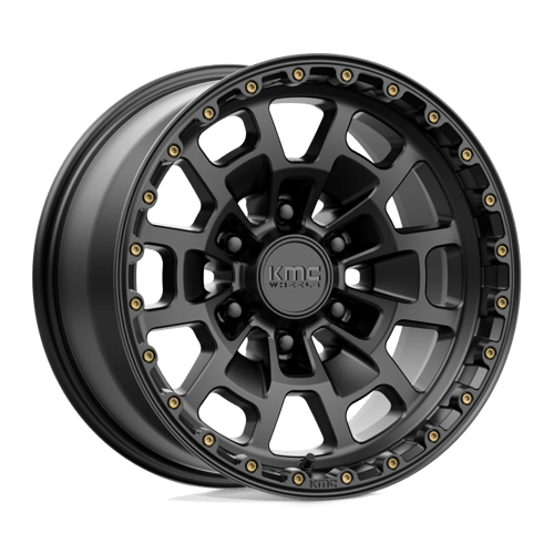 KMC KM718 SUMMIT SATIN BLACK 17X8.5 6X5.5 ET +0 CB 106.1