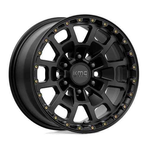 KMC KM718 SUMMIT SATIN BLACK 17X8.5 6X5.5 ET +18 CB 106.1