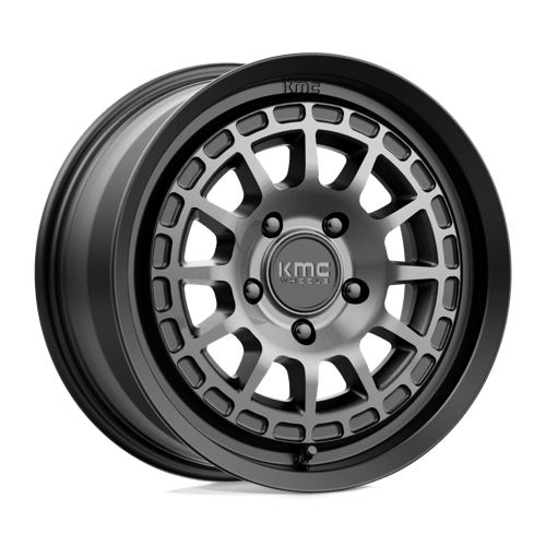 KMC KM719 CANYON SATIN BLACK W/ GRAY TINT 17X8 5X4.5 ET +35 CB 72.56