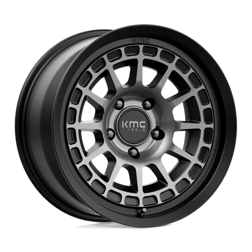 KMC KM719 CANYON SATIN BLACK W/ GRAY TINT 17X8.5 5X5.0 ET +0 CB 71.5