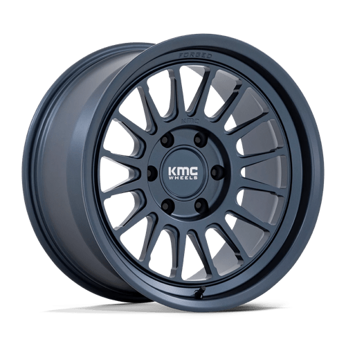 KMC KM447 IMPACT FORGED MONOBLOCK METALLIC BLUE 17X8.5 6X5.5 ET -10 CB 106.1