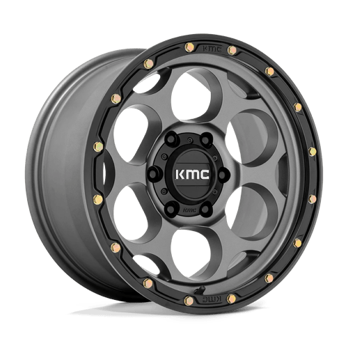 KMC KM541 DIRTY HARRY SATIN GRAY W/ BLACK LIP 17X8.5 6X5.5 ET +0 CB 106.1