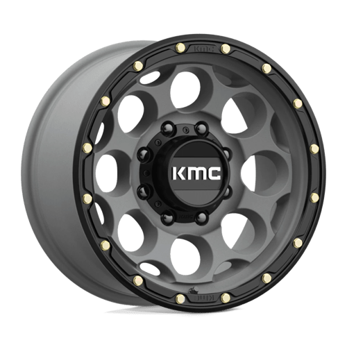 KMC KM541 DIRTY HARRY SATIN GRAY W/ BLACK LIP 17X8.5 8X6.5 ET +0 CB 125.1