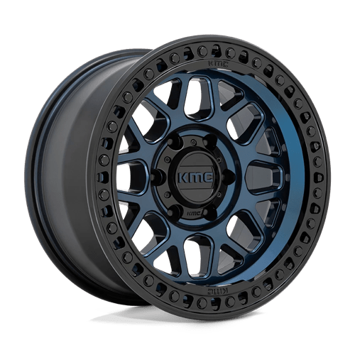 KMC KM549 GRS MIDNIGHT BLUE W/ GLOSS BLACK LIP 20X9 6X135 ET +18 CB 87.1