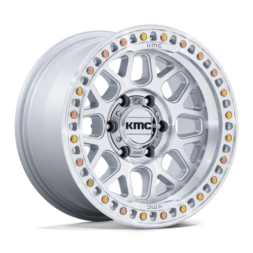 KMC KM549 GRS GLOSS SILVER W/ MACHINED FACE 17X9 8X170 ET +18 CB 125.1
