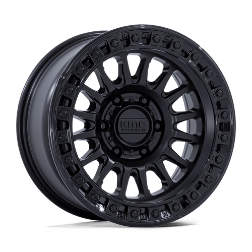 KMC KM552 IMS MATTE BLACK W/ GLOSS BLACK LIP 17X8.5 6X5.5 ET -10 CB 106.1