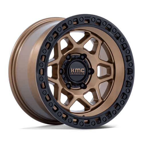 KMC KM553 TORX MATTE BRONZE W/ GLOSS BLACK LIP 17X8.5 6X5.5 ET +0 CB 106.1