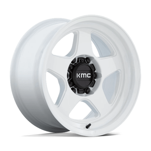 KMC KM728 LOBO GLOSS WHITE 17X8.5 6X5.5 ET -10 CB 106.1