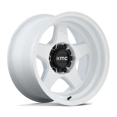KMC KM728 LOBO GLOSS WHITE 17X9 5X5.0 ET -38 CB 71.5
