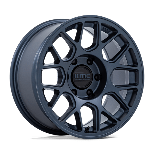 KMC KM730 HATCHET METALLIC BLUE 17X8.5 6X5.5 ET -10 CB 106.1